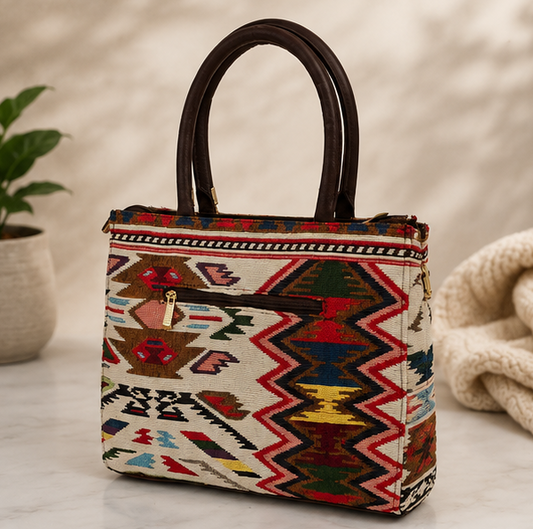 Jacquard UT 3 Partition Tote Bag (Red)