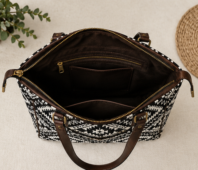 Jacquard UT 3 Partition Tote Bag (Black)