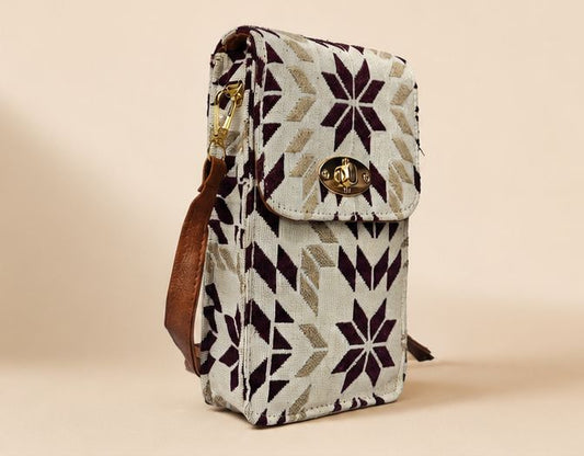 Jacquard Handbag Cum Sling