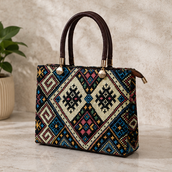 Jacquard UT 3 Partition Tote Bag (Ivory)