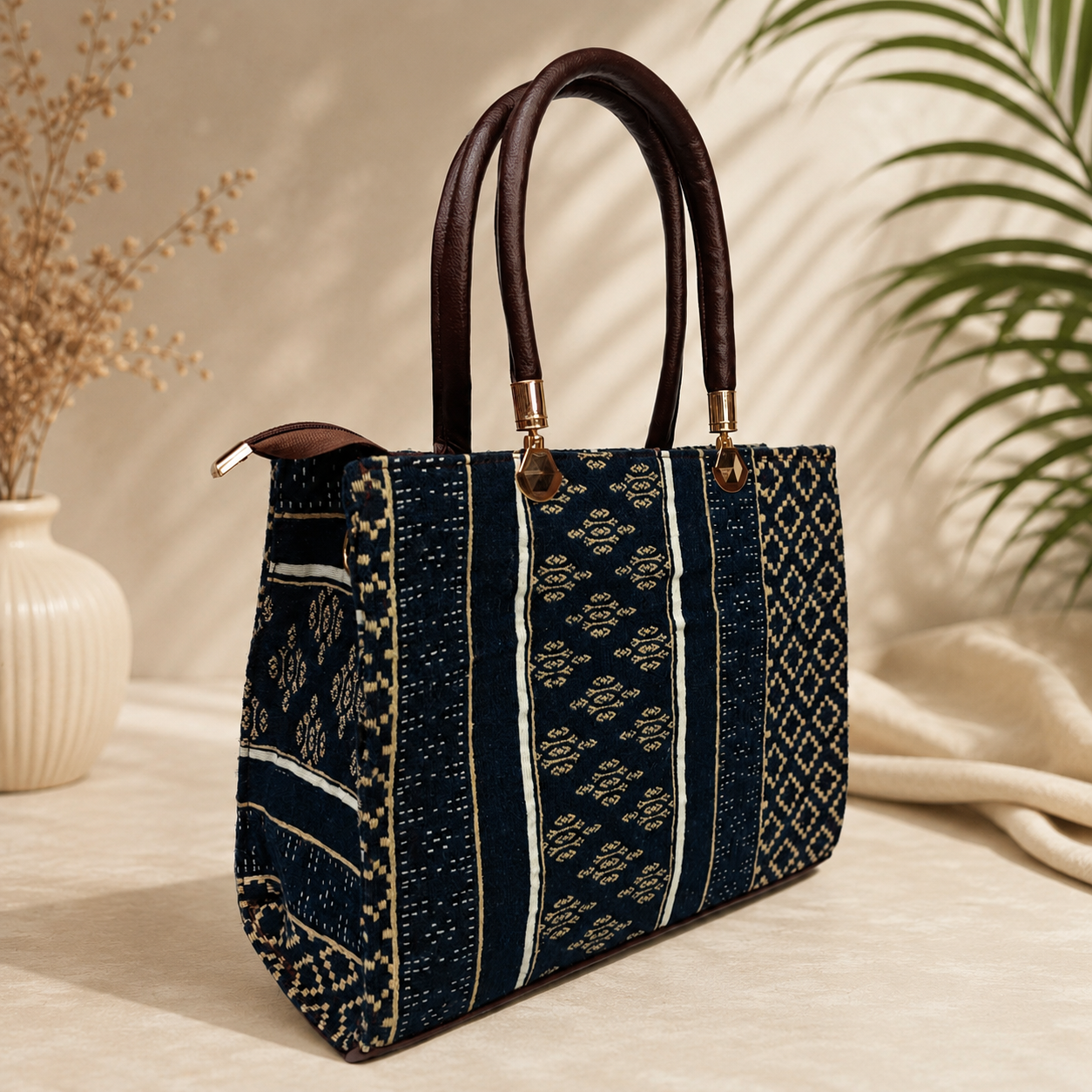Jacquard UT 3 Partition Tote Bag (Blue)