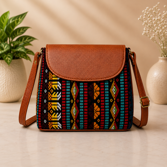 Classic Jacquard Mix Printed Sling Bag (Vintage Tile Pack)