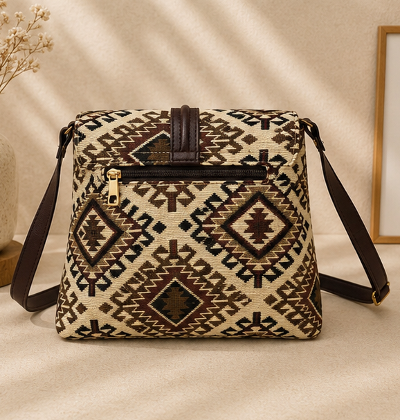 Classic Jacquard Sling Bag( off-white)