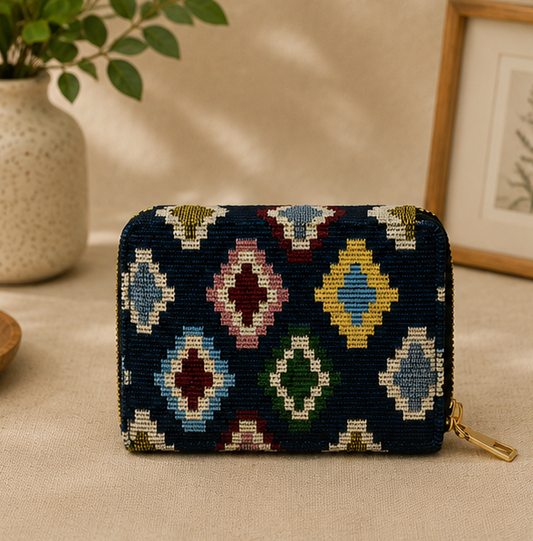 Jacquard Mini Wallet 2.0  (Blue)