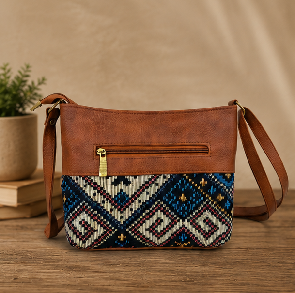 Classic Jacquard Sling Bag (Mosaic Cream)
