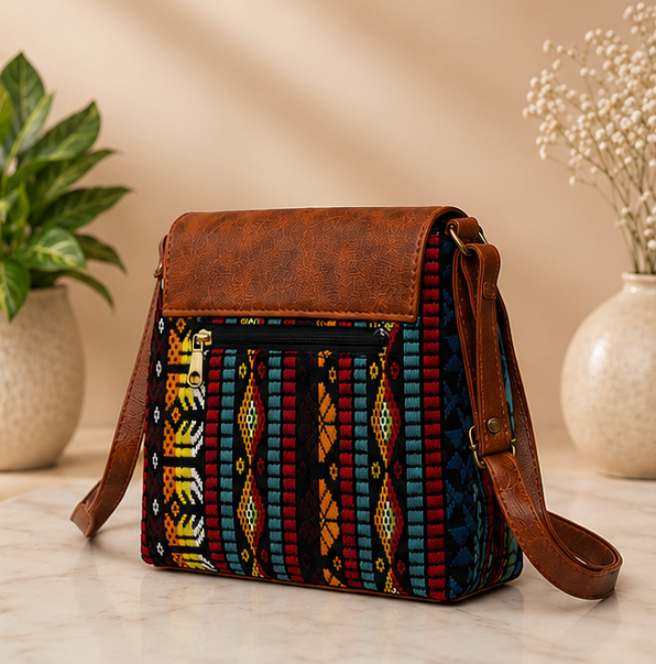 Classic Jacquard Mix Printed Sling Bag (Vintage Tile Pack)