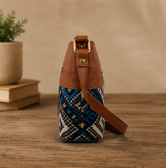 Classic Jacquard Sling Bag (Mosaic Cream)