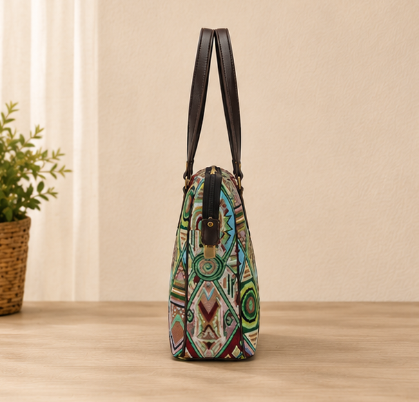 Jacquard UT 3 Partition Tote Bag (Lime Green)