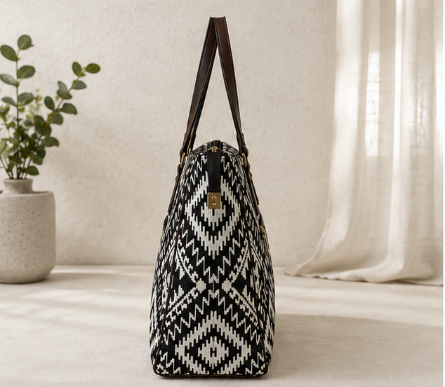 Jacquard UT 3 Partition Tote Bag (Black)