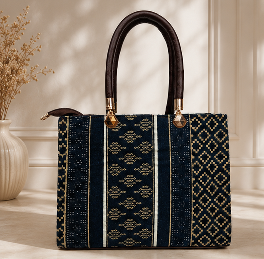 Jacquard UT 3 Partition Tote Bag (Blue)