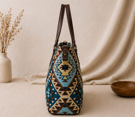 Jacquard UT 3 Partition Tote Bag (Sky Blue)