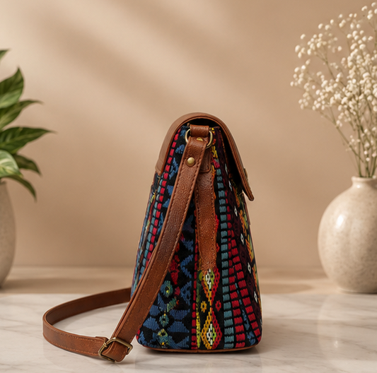 Classic Jacquard Mix Printed Sling Bag (Vintage Tile Pack)