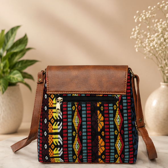 Classic Jacquard Mix Printed Sling Bag (Vintage Tile Pack)